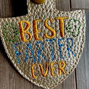Best farter ever Father’s Day snap tab keychain